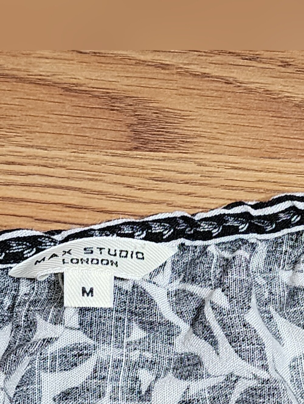 Max Studio London Tiered Maxi Dress Medium Black White Tank Lightweight Tassels - Picture 4 of 12